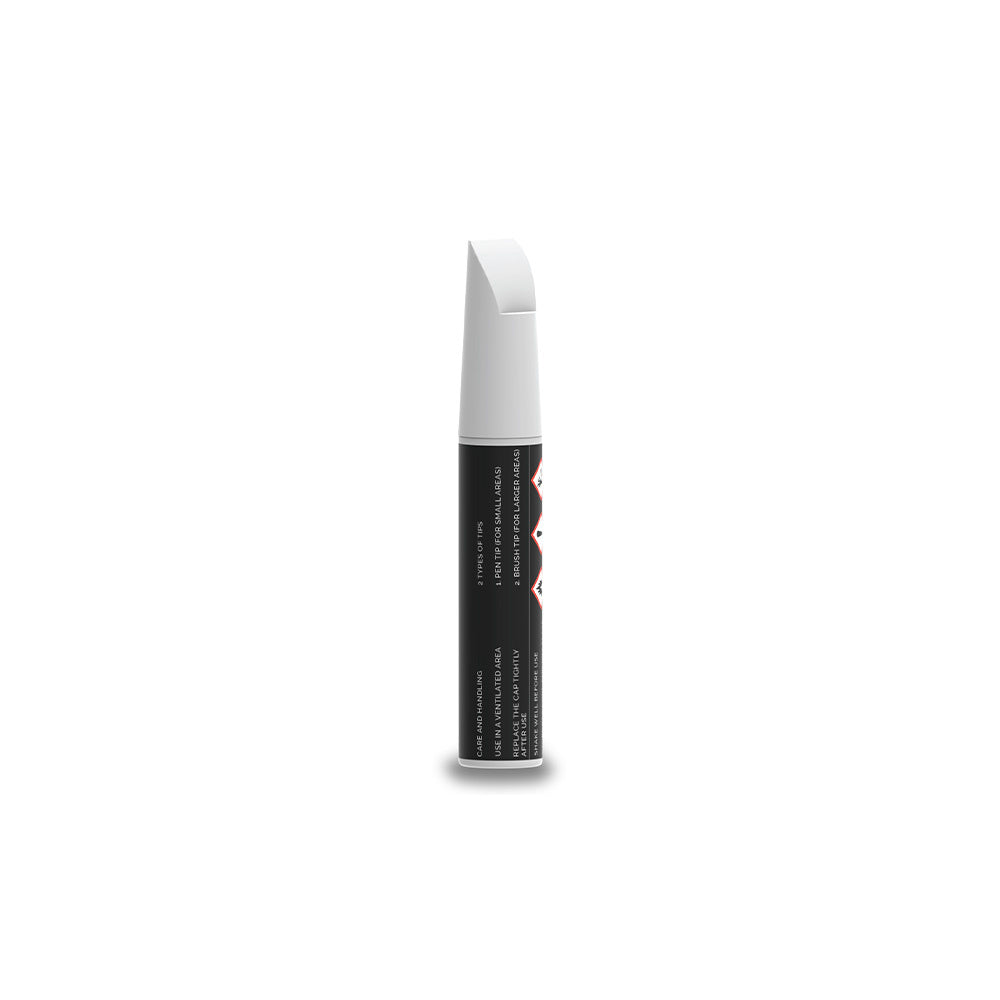 Front view of the compact byACRE official paint repair pen with its cap securely on, a must-have accessory for active rollator users.